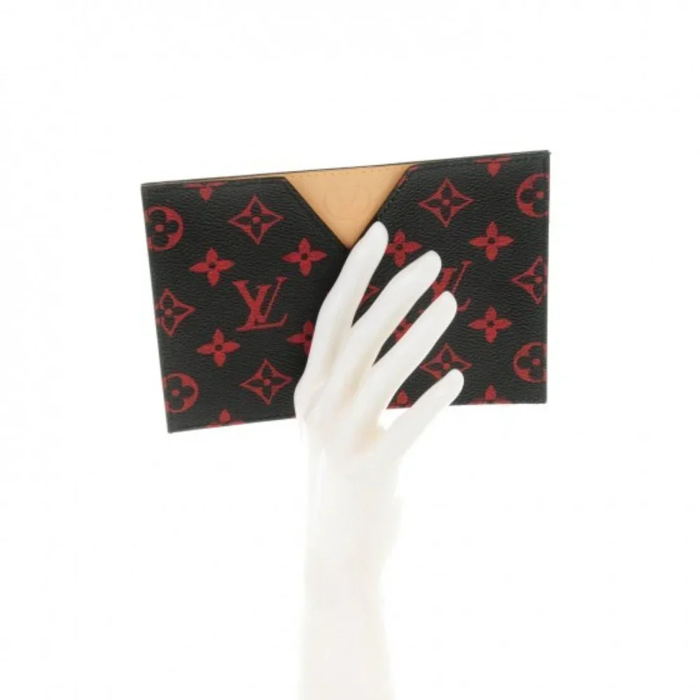 ββ Louis Vuitton Infrarouge VIP Gift card holder wallet Red/Black Monogram LV - Picture 2 of 9
